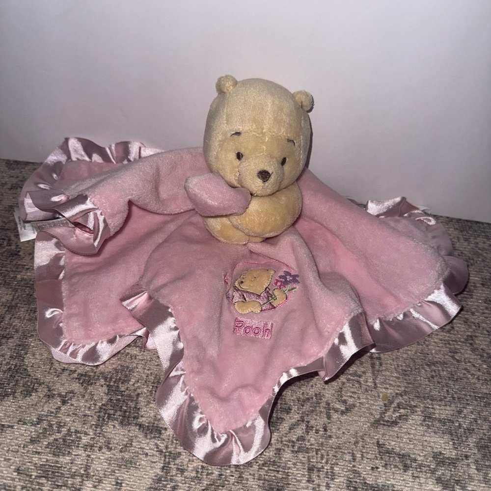 Pink Winnie the Pooh Security Blanket